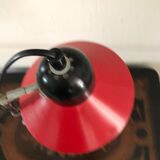 Vintage red articulated office lamp