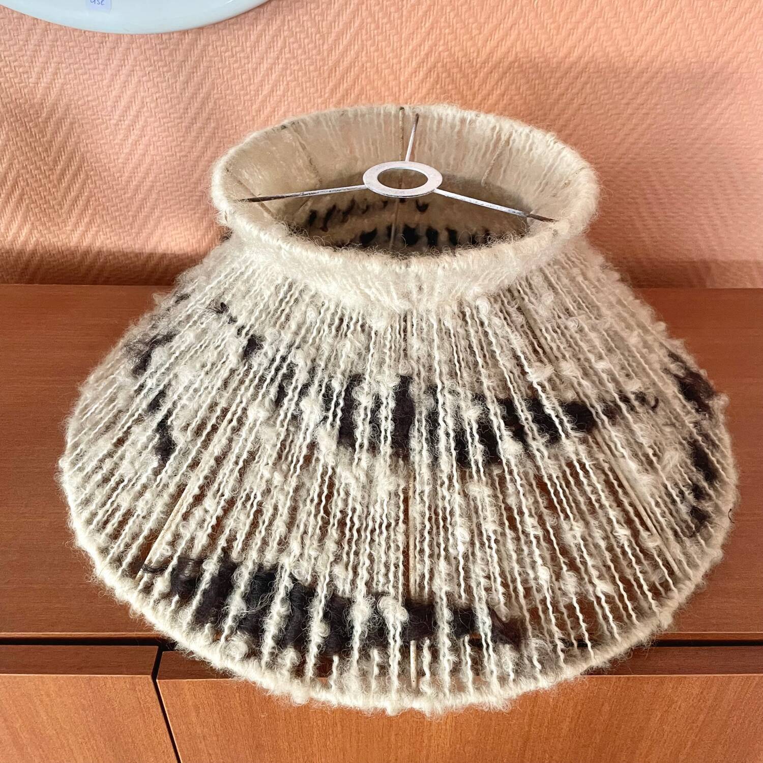 Vintage woven wool lampshade
