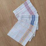Lot de 6 torchons métis coton/lin vintage neufs