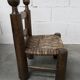 Brutalist children's chair by Charles Doudouyt 1960 oak and wicker