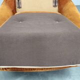 Pair of Italian Space Age Lounge Chairs, Orange Upholstery, 1970s