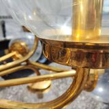 Extra Large Brass Chandelier: Mid-Century Italian 19-Bulb Pendant Light