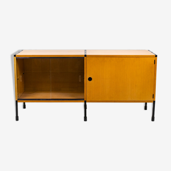 Ash and metal sideboard, A.R.P. design, Minvielle edition, 1950s
