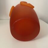 Vase en verre orange