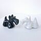 Black And White Scottish Terrier Dog Ceramic Salt And Pepper Shakers