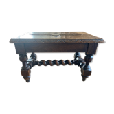Carved wooden footrest
