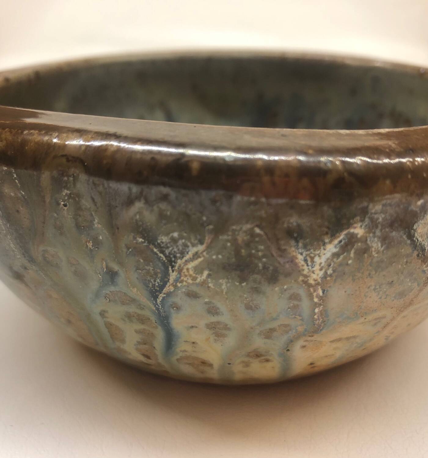 Pocket tray in Belgian flamed salted stoneware by Marcellus Aubry