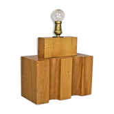 Constructivist wooden lamp edited by the House renewed circa 1970