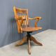 Antique American oak office chair with armrests 1920s