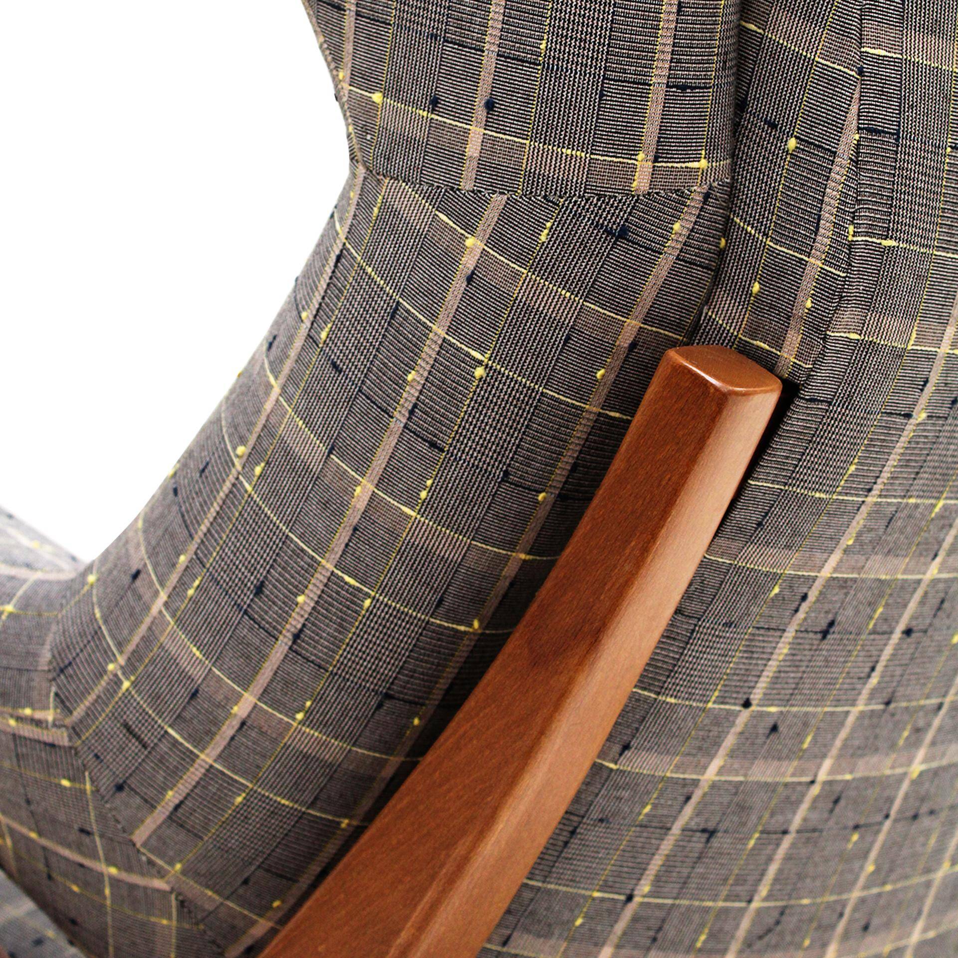 Mid-Century Franco Albini Fiorenza Graphite-blue Wool Ash Italian 1950 Armchair