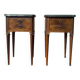 Paire de tables de chevet Style Louis XVI – Maison Gouffé – Marqueterie & Marbre