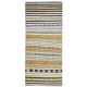1970s Vintage Turkish Hand-Knotted Wool Cotton Green Runner Rug 139x323