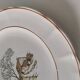 Large vintage Italian earthenware platter with cottage decoration – 1950s-1970s