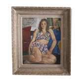 Vintage portrait of a woman in a 50s bikini