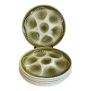 6 assiettes à huître - loups