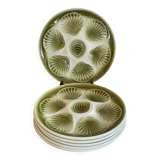 6 Moulin des Loups oyster plates