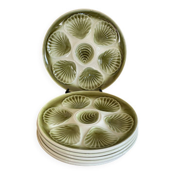 6 Moulin des Loups oyster plates