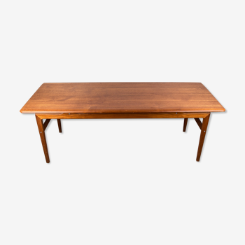 Large Danish teak coffee table with 1960 document rows.