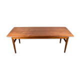 Large Danish teak coffee table with 1960 document rows.