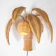 Paire d’appliques « cocotier/palmier » en rotin