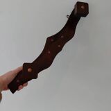 Vintage wooden wall coat rack