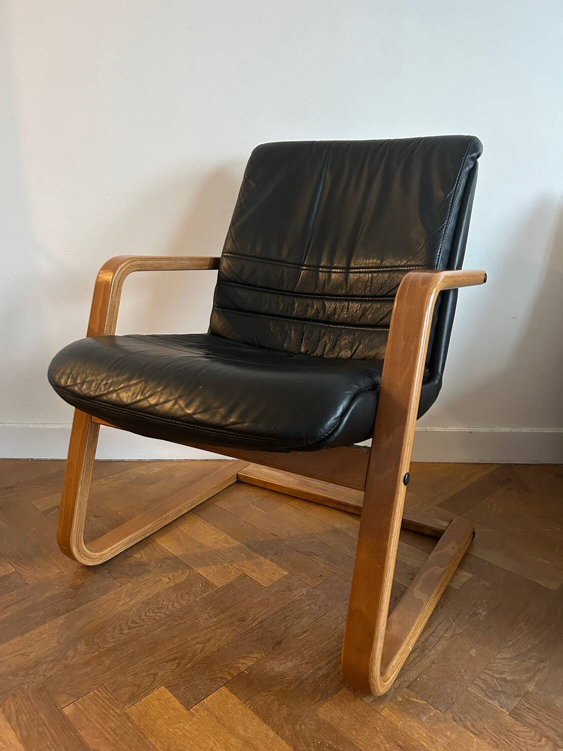 Teak and Skai Armchair