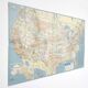 Vintage map USA 1970 America
