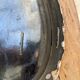 Old oval dish with floral motif called black bottom with staples