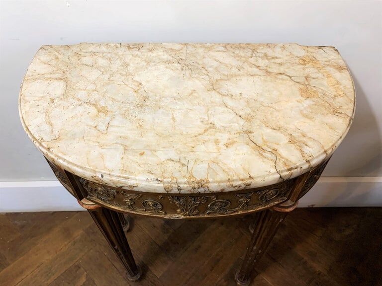 Console "Demi-Lune" Style Louis XVI Period Napoleon III