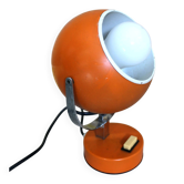 Orange Eyeball lamp, space age vintage from the 60s.