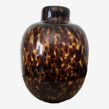 Vase en verre de murano motif écailles de tortue