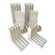 Set of 6 boomerang-shaped vinyl record racks/storage units. 1970s/80s.