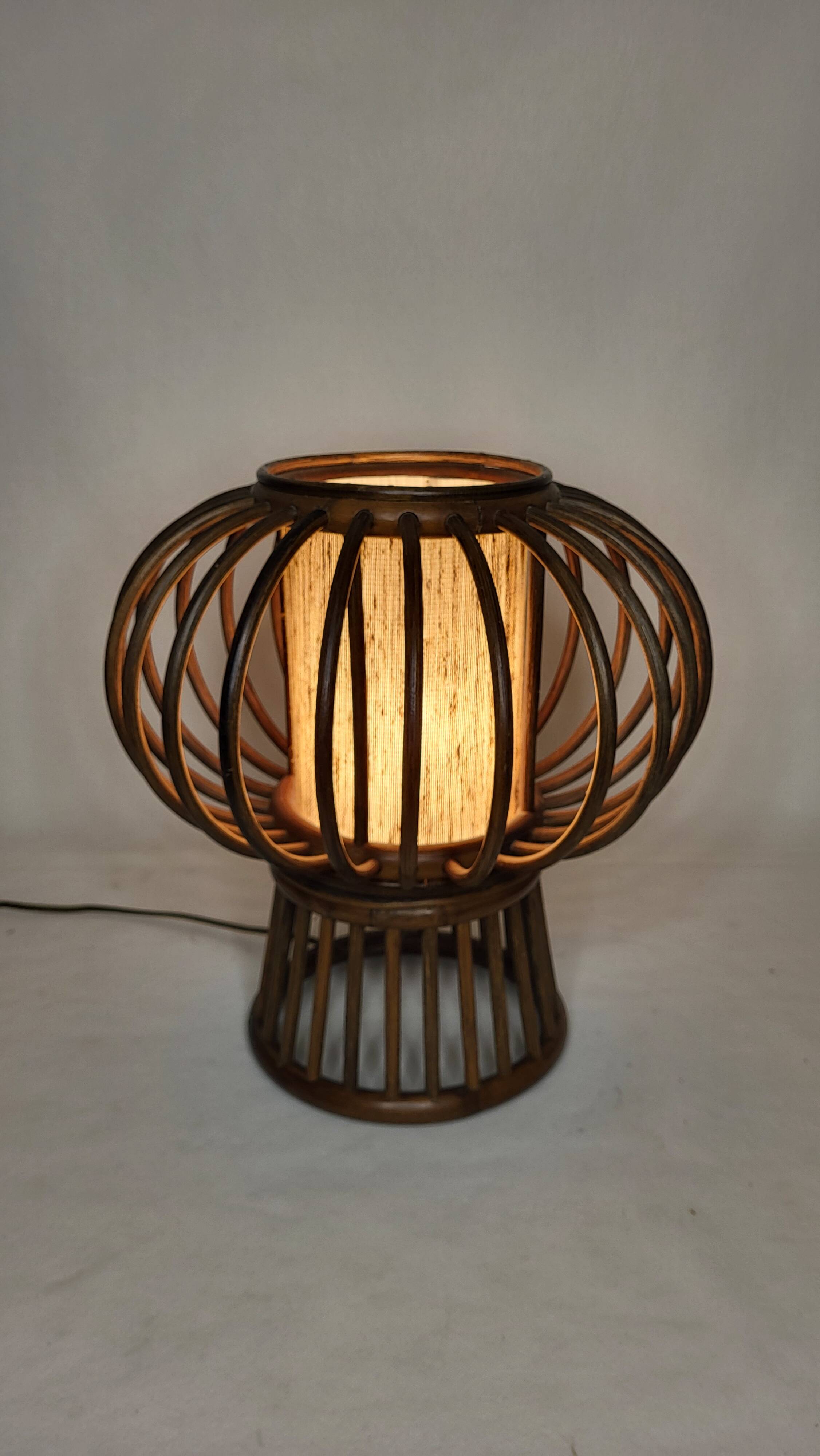 Rattan lamp 70s