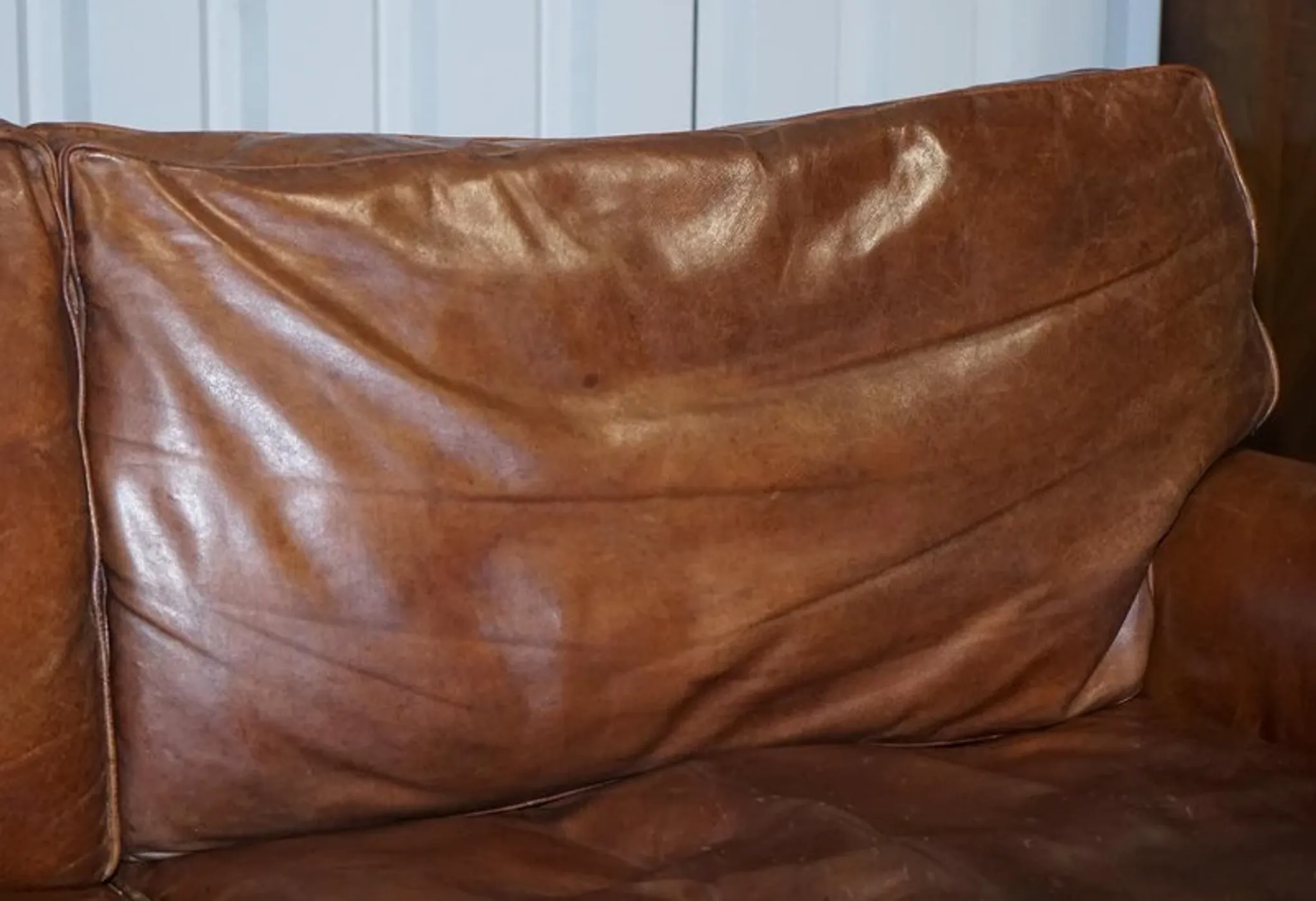 Balmoral 3-Seater Leather Sofa in Heritage Brown by Halo