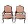 Bergères style Louis XV armchairs in Walnut