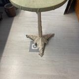 Round table with cast iron stand