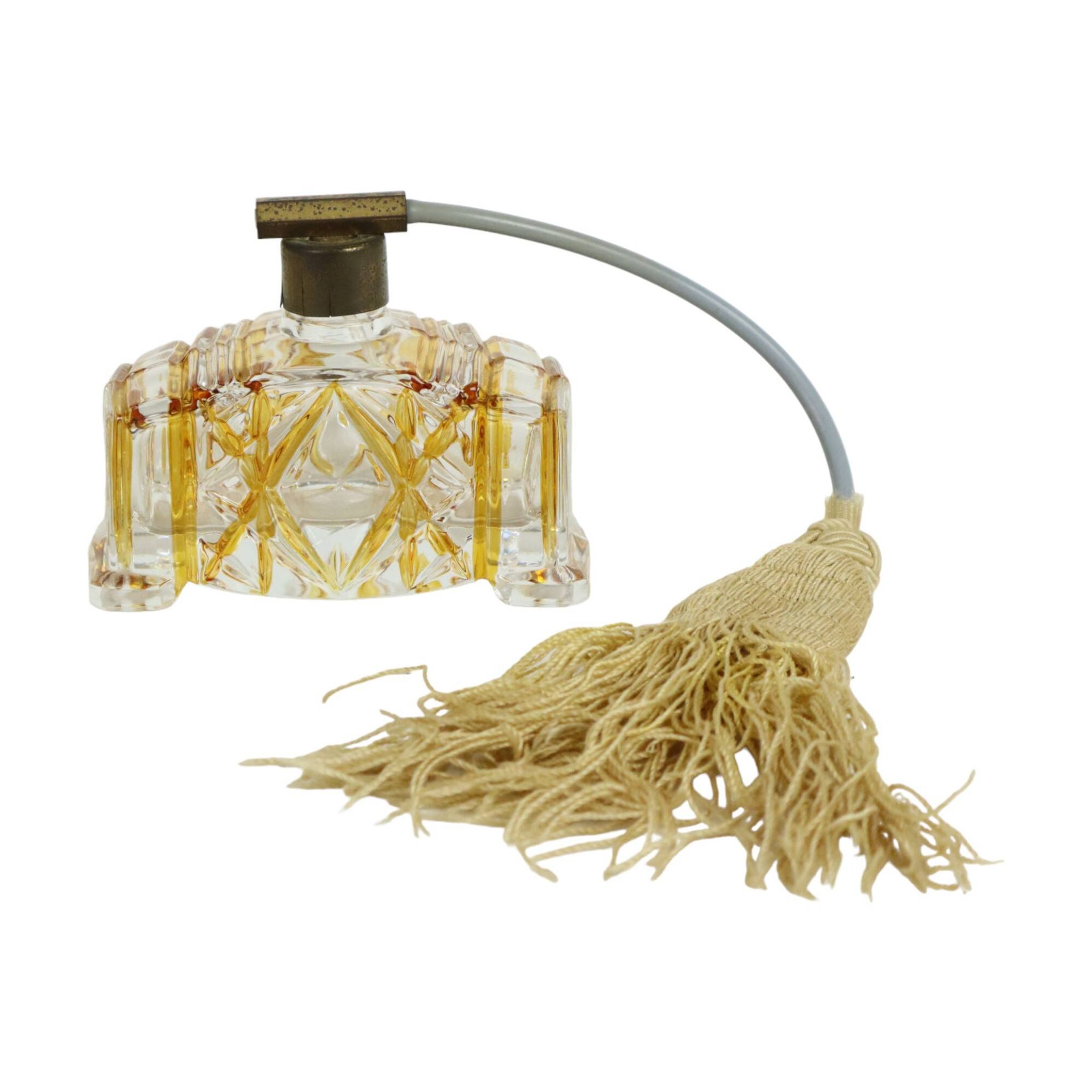 Ensemble de toilette parfum ambre cristal de plomb Buder Allemagne