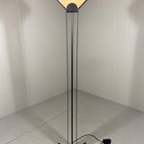 Italian steel tear plate and glass floor lamp 1980’s.