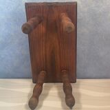 Lace bench in natural wood seated in pichepin folk art