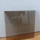 Chrome metal and smoked glass console