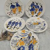 Dessert plates "Bleu Salé"