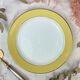 Round golden yellow dish l'amandinoise 7894