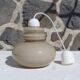 Suspension en opaline taupe