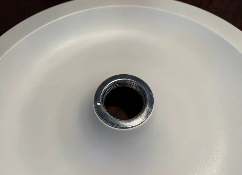 Mid-century aluminum space age disco wall/ceiling light - 1970