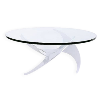 Knut Hesterberg for Ronald Schmitt Aluminum "Propeller" Coffee Table