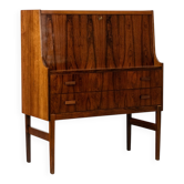 Commode en palissandre à 2 tiroirs, formant secrétaire. Années 1970.