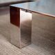 Table basse en acier modèle Tebe par Giovanni Offredi pour Saporiti, 1970