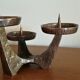 Vintage patinated bronze bougeoir 60/70v