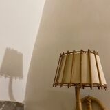 Wall lamp 50's rattan and bamboo