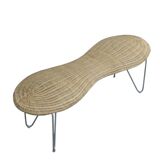 Banc en osier IKEA Peanut, Suède, années 1980